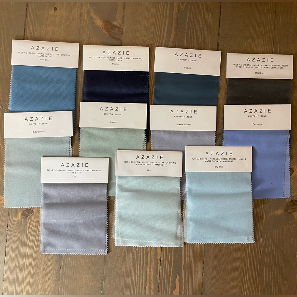 Azazie Blue Swatches